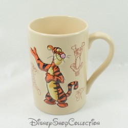 Mug in relief Tigrou DISNEY STORE ceramic cup 3D beige sketch style 13 cm
