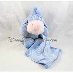 Plush donkey Eeyore DISNEY NICOTOY vichy 27 cm blue satin handkerchief