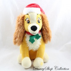 Plush sound dog Lady DISNEY Beauty and the Tramp Christmas holly 28 cm