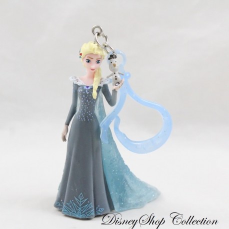 Llavero Elsa DISNEY La Reina de las Nieves Felices Fiestas con Olaf figura azul pvc 8 cm