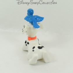 Figura cachorro de juguete MCDONALD'S Mcdo Los 101 dálmatas pájaro azul Disney 8 cm