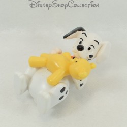 Figura cachorro de juguete MCDONALD'S Mcdo Los 101 dálmatas oso amarillo Disney 8 cm