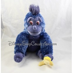 Peluche singe Tok DISNEY Tarzan banane gris bleu assis 30 cm