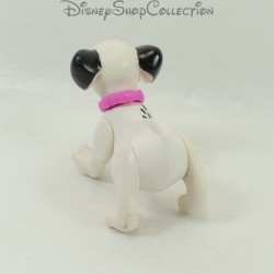 Figura cachorro de juguete MCDONALD'S Mcdo Los 101 dálmatas articulados cuello rosa Disney 6 cm
