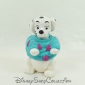 Figura cachorro de juguete MCDONALD'S Mcdo Los 101 dálmatas suéter verde Navidad Disney 7 cm