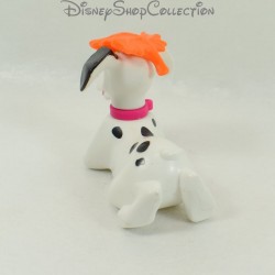Figurine jouet chiot MCDONALD'S Mcdo Les 101 Dalmatiens Feuille orange Disney 6 cm