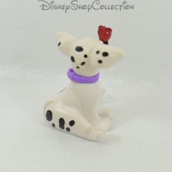 Figura cachorro de juguete MCDONALD'S Mcdo Los 101 dálmatas bola roja collar morado Disney 6 cm