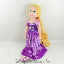 Bambola di peluche Rapunzel DISNEY STORE abito viola principessa capelli biondi 51 cm