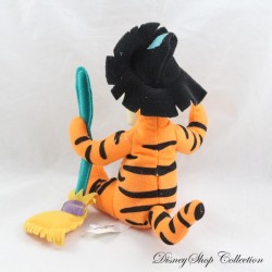Plush Tigger DISNEY Mattel disguised as a wizard with broom for Halloween 16 cm