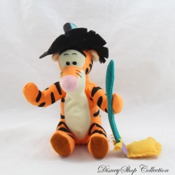 Plush Tigger DISNEY Mattel disguised as a wizard with broom for Halloween 16 cm