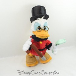 Articulated plush duck Picsou DISNEYLAND PARIS uncle of Donald cane and note 42 cm