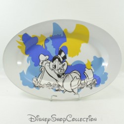 Serving dish Uncle Picsou DISNEY shadows yellow blue large ceramic plate 36 cm