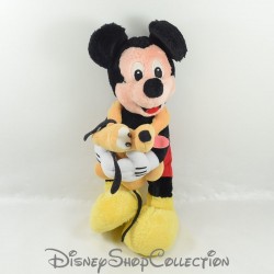 Vintage plush Mickey DISNEYLAND PARIS Mickey carries Pluto in his arms 42 cm
