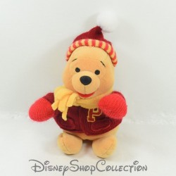Peluche Winnie the Pooh DISNEYLAND PARIS abito invernale maglione cappello guanti lana 20 cm