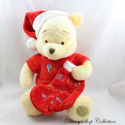Plush Winnie the Pooh DISNEY STORE sock My first Christmas with you 38 cm