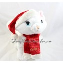 Marie DISNEYLAND PARIGI Asciugamano gatto di Natale Le Aristochats berretto sciarpa rossa 30 cm 