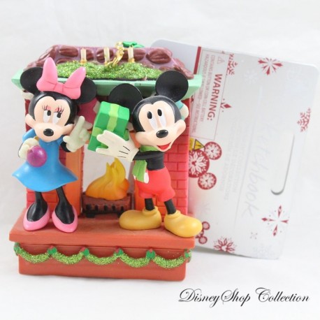 Adorno brillante Mickey Minnie DISNEY STORE Christmas Sketchbook Living Magic Fireplace