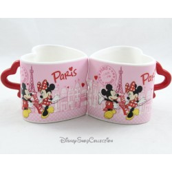 Ensemble de 2 mugs coeur Mickey Minnie DISNEY Paris Tour Eiffel