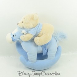 Peluche Winnie the Pooh DISNEY STORE cavallo a dondolo blu beige 25 cm