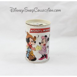 Ancienne tirelire Mickey & Minnie DISNEY tole vintage Mickey Bank 10 cm