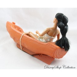 Kanu mit Pocahontas-Puppe DISNEY Mattel River Ruderset 1995 Motorisiertes Spielzeug