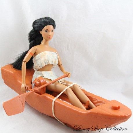 Canoe with Pocahontas Doll DISNEY Mattel River Rowing set 1995 Motorized Toy