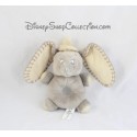 Peluche hochet éléphant Dumbo DISNEY NICOTOY gris grelot 17 cm