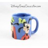 Mug en relief Dingo DISNEY Mickey et ses amis expressions visage 3D bleu 10 cm