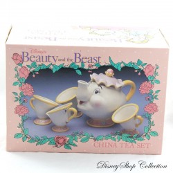 Mrs Samovar and Zip Tea Set DISNEY Beauty and the Beast China tea set 90s ceramic