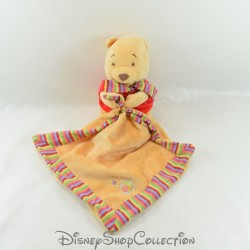 Plush handkerchief Winnie the Pooh DISNEY NICOTOY stripes orange red bell 27 cm