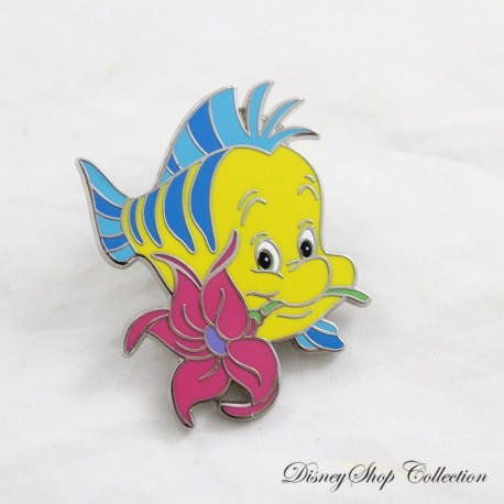 Flounder Fish Pin DISNEYLAND PARIS The Little Mermaid Flower Pin Trading Flowers 20 (R16)