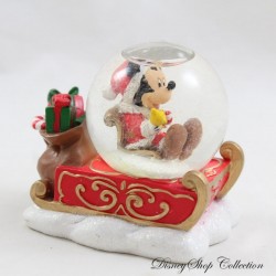Mini palla di neve Topolino DISNEY Topolino Babbo Natale in slitta palla di neve RARA 7 cm