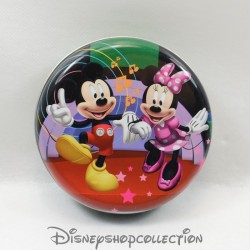 Small Round Box Mickey Minnie DISNEY Metal Musical Notes Stars 12 cm