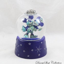 Snow Globe Mickey et Minnie DISNEY STORE bleu argent étoiles boule à neige 10 cm