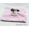 Doudou plato Minnie Disney bebé rosa gris cuadrado 25 cm NICOTOY