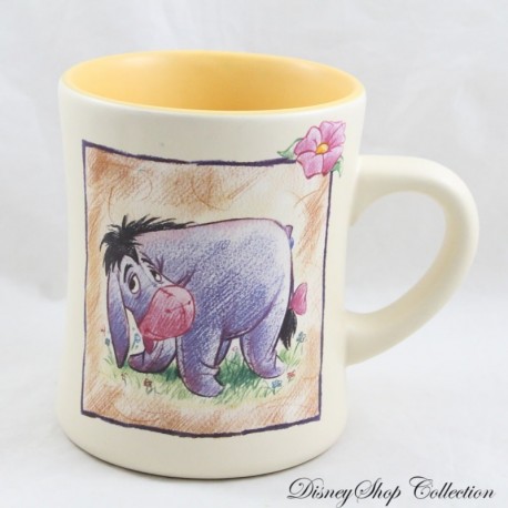 Eeyore Mug DISNEY STORE Mug Yellow Flower Ceramic 11 cm