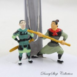Set de 2 figuras de Mulan y Shang DISNEY Kinder Mulan mini figura vintage 4 cm