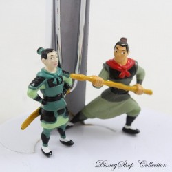 Set de 2 figuras de Mulan y Shang DISNEY Kinder Mulan mini figura vintage 4 cm