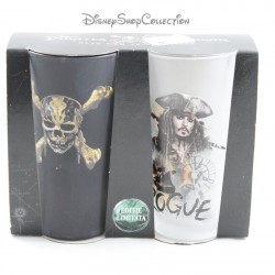Set of 2 Jack Sparrow Tall Glasses DISNEY Pirates of the Caribbean