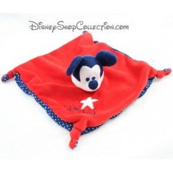 Mickey DISNEY NICOTOY flat doudou Let's play red blue 26 cm