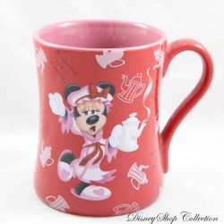 Minnie Mug DISNEYLAND PARIS Morning isn't pretty Minnie waking up red ceramic cup 12 cm