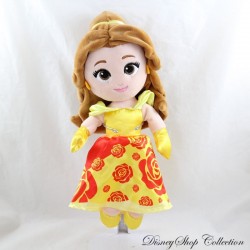 Belle DISNEY NICOTOY Plush Doll Beauty and the Beast Princess Dress Yellow Roses 32 cm