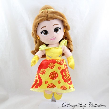 Belle DISNEY NICOTOY Bambola di peluche La Bella e la Bestia Abito Principessa Rose Gialle 32 cm