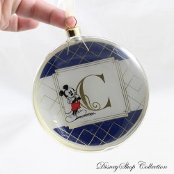 Weihnachtsschmuck Mickey Ornament DISNEYLAND PARIS Alphabet Buchstabe C Glaskugel