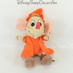 Plush Jack Mouse DISNEY STORE Vintage Orange Cinderella 23 cm