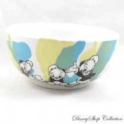 Riri Fifi and Loulou DISNEY Donald's Nephews Bowl Lying Green Blue Ceramic 12 cm