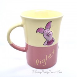 Embossed Mug Piglet DISNEY STORE Piglet Yellow Pink 3D Ceramic Mug 13 cm