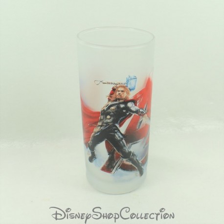 Thor MARVEL Disney Superhero White Opaque Tall Glass 14 cm