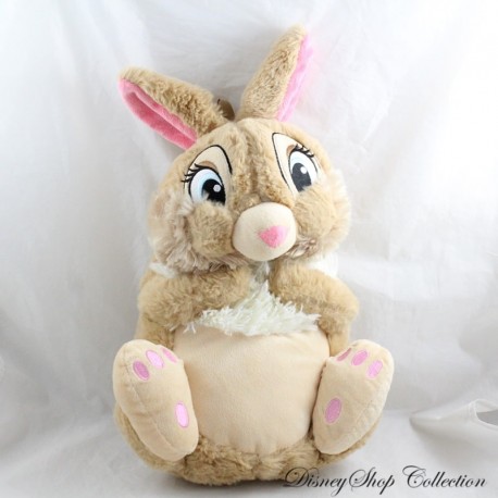 Peluche bouillotte lapin Miss Bunny DISNEY PRIMARK Bambi marron beige 34 cm