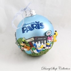 3D Christmas Ball Mickey and Friends DISNEYLAND PARIS Ornament Hanging Carved Eiffel Tower